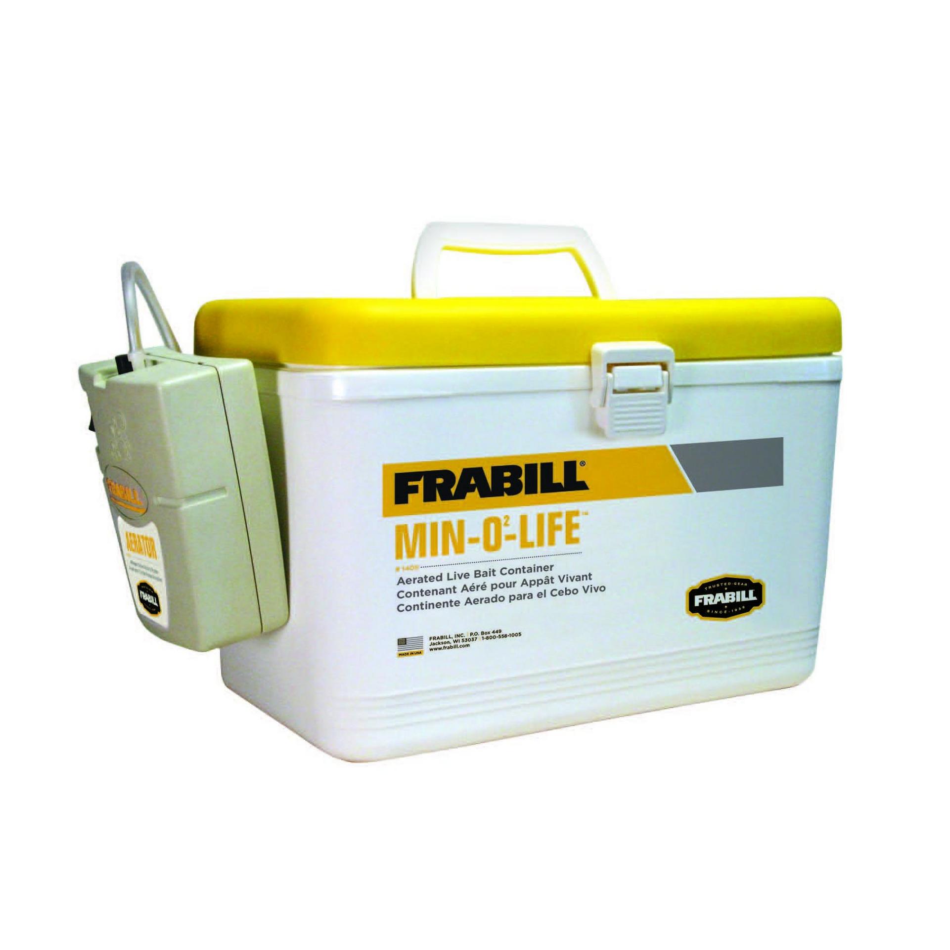 brilo fishing box Frabill 14042 Bait Box Aerator 8 Quart
