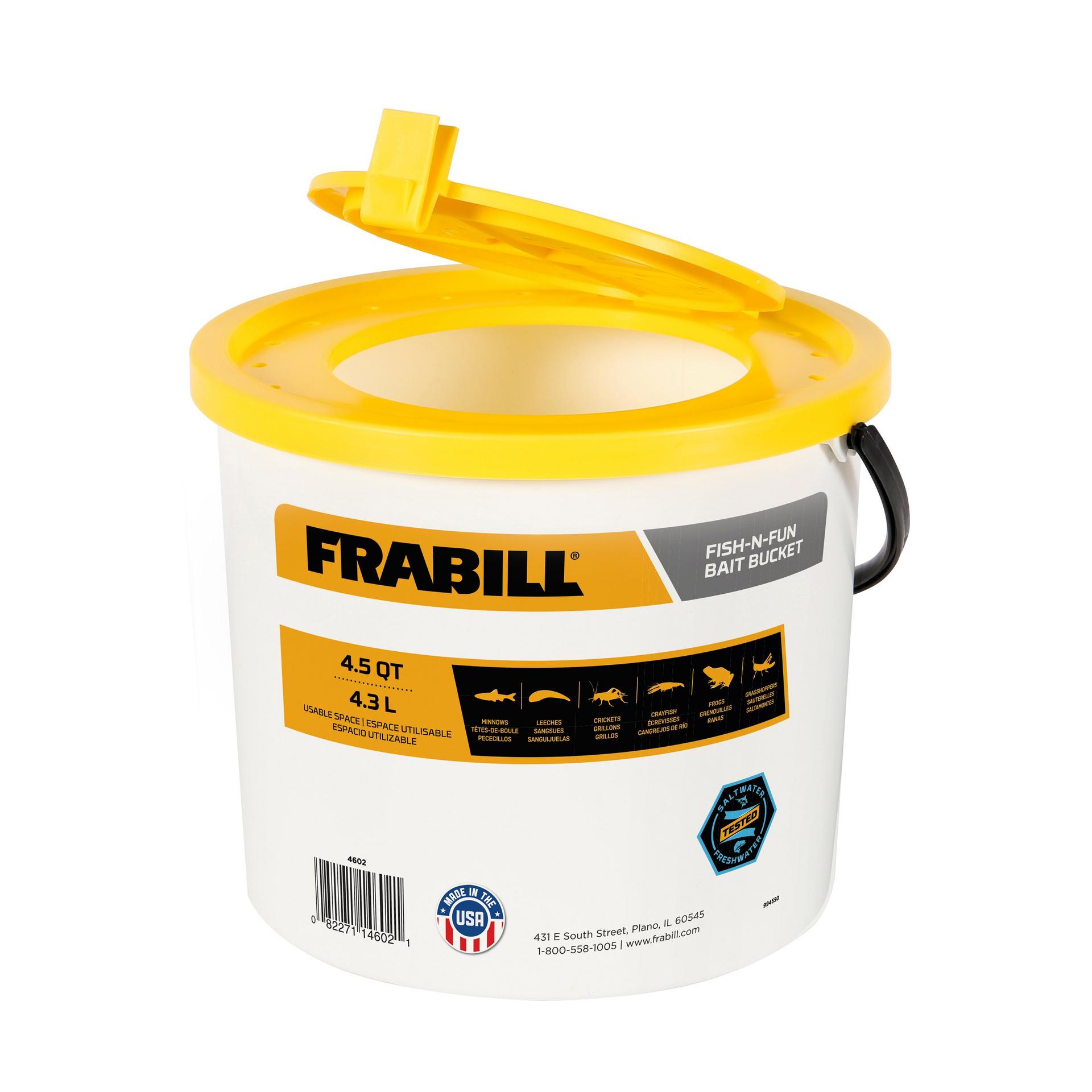 Frabill 4.5 Qt Fish-N-Fun Bait Bucket